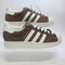 adidas Superstar II Trainers Shadow Brown Off White Gold Metallic UK Size 6.5