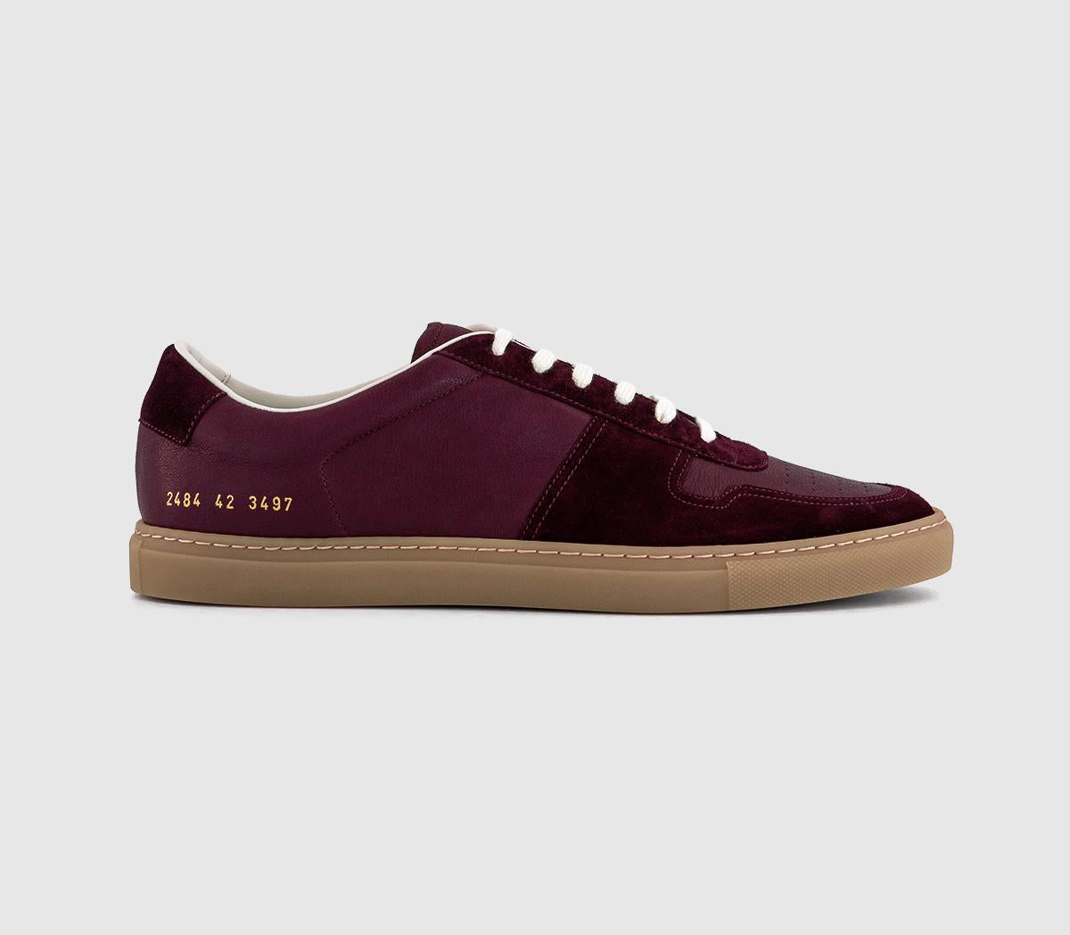 Common Projects B-Ball Duo Slim Trainers Burgundy