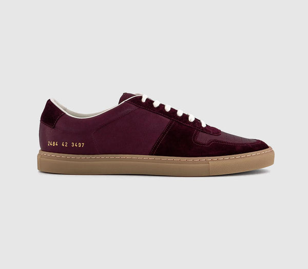 Common Projects B-Ball Duo Slim Trainers Burgundy
