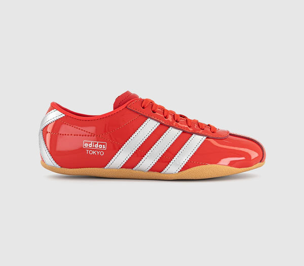 adidas Tokyo Trainers Red Silver Metallic Gum