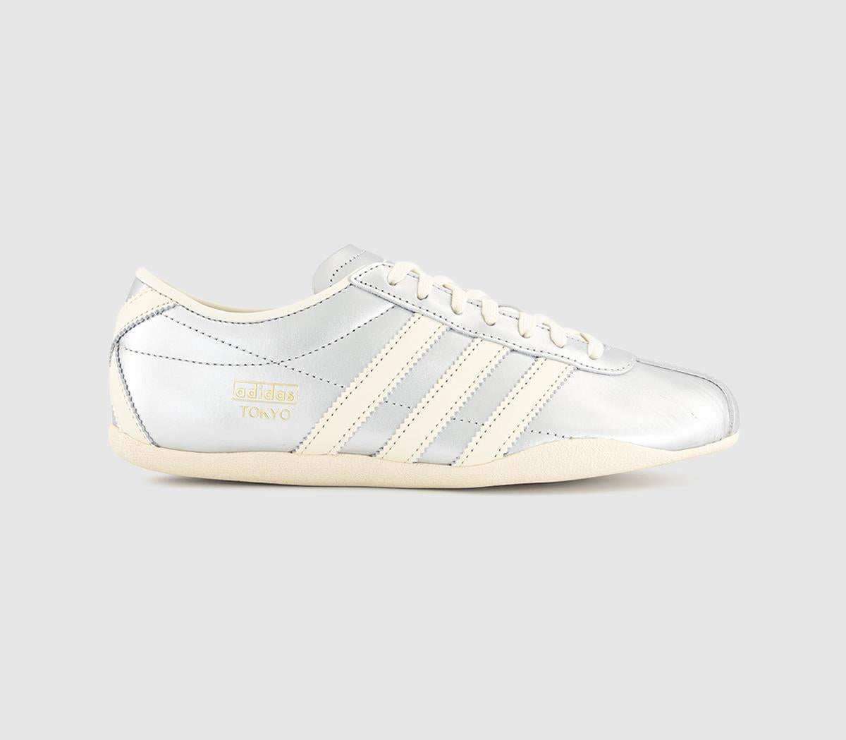 adidas Tokyo Trainers Silver Metallic Cream White Gold Metallic