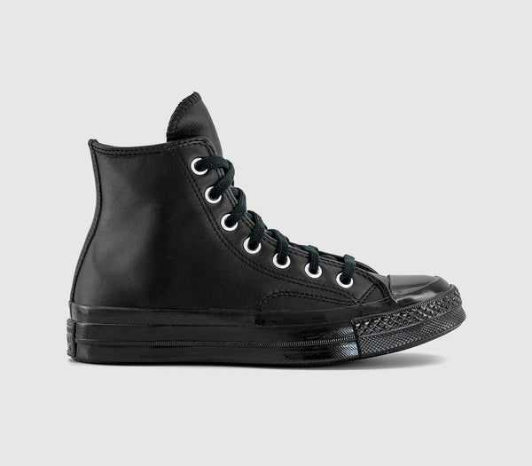 Mens Converse Chuck 70 Hi Trainers Black Black White - OFFCUTS SHOES by OFFICE