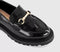 Womens OFFICE Fusion Snaffle Trim Loafers Black Patent