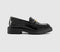 Womens OFFICE Fusion Snaffle Trim Loafers Black Patent