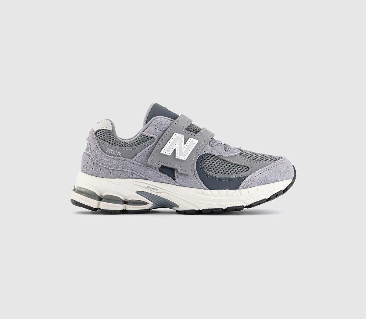 Kids New Balance 2002 Youth Trainers Steel Blue White