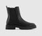 Womens OFFICE Agile Chunky Chelsea Boots Black Pu - OFFCUTS SHOES by OFFICE