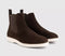 Mens OFFICE Benton Chelsea Boots Chocolate Suede