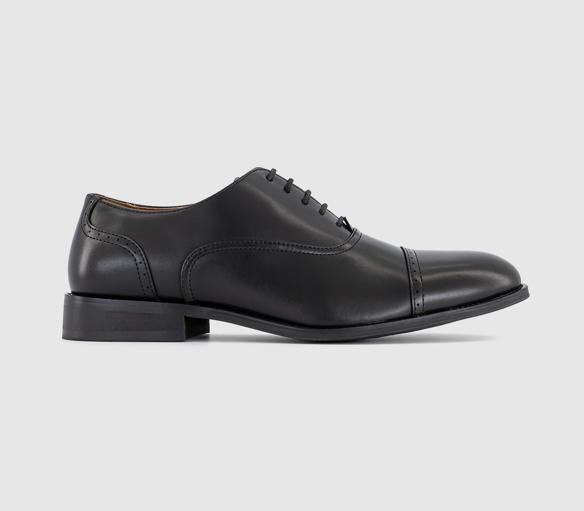 Mens OFFICE Murphy Toe Cap Oxford Shoes Black