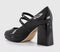 Womens OFFICE Heroic Double Strap Mary Jane Platform Black Patent