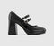 Womens OFFICE Heroic Double Strap Mary Jane Platform Black Patent