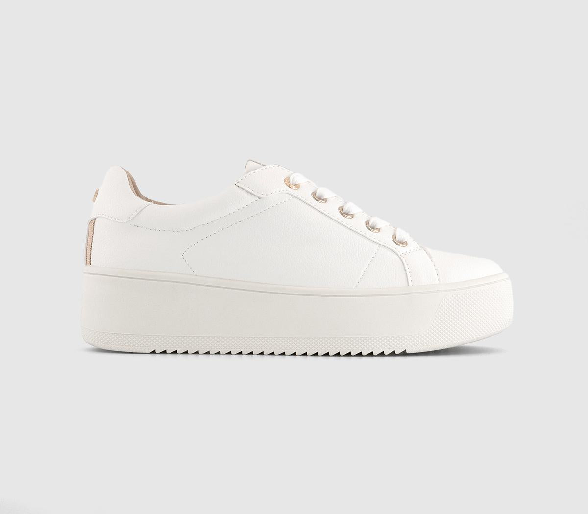 OFFICE Tilly Platform Lace Up Trainers White