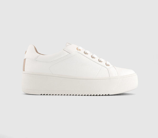 OFFICE Tilly Platform Lace Up Trainers White