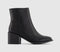 Womens OFFICE Abi Mid Heel Square Toe Block Heel Ankle Boots Black