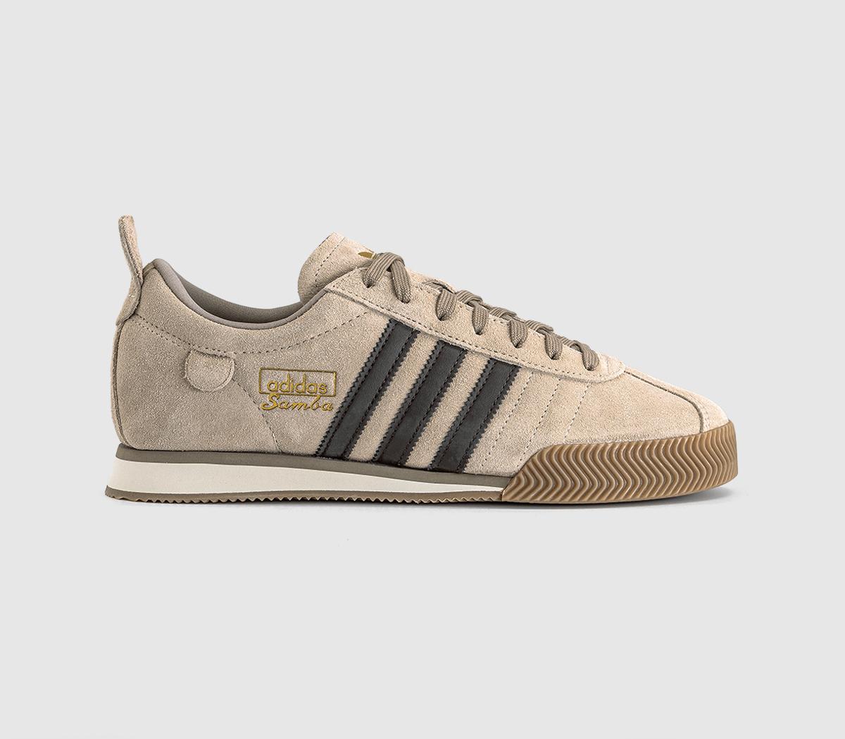 adidas Samba 62 Trainers Crystal Linen Dark Brown Gum