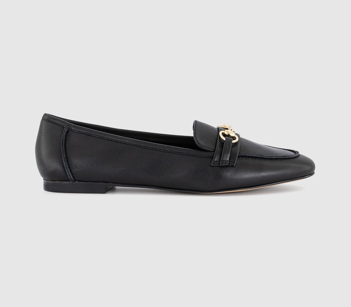Womens OFFICE Felix Trim Loafers Black Leather