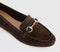 Womens OFFICE Felix Trim Loafers Brown Suede
