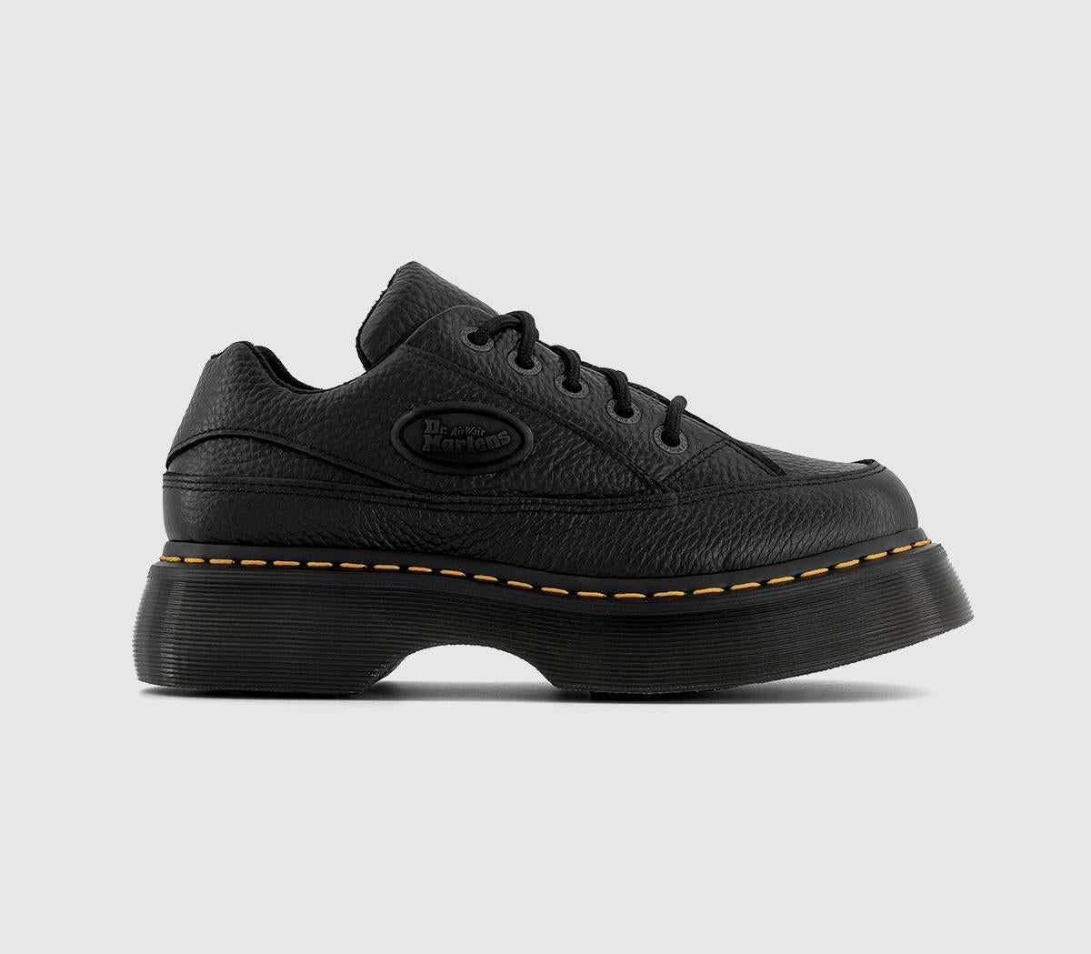 Womens Dr. Martens Buzz 5 Eye Shoes Black Milled Nappa
