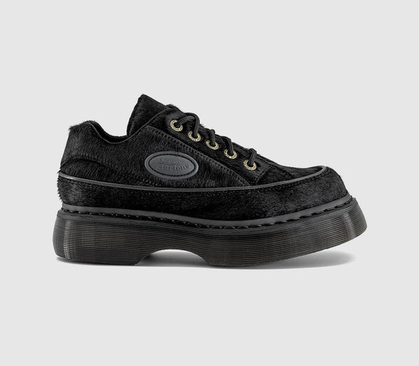 Womens Dr. Martens Buzz 5 Eye Shoes Black Hair On
