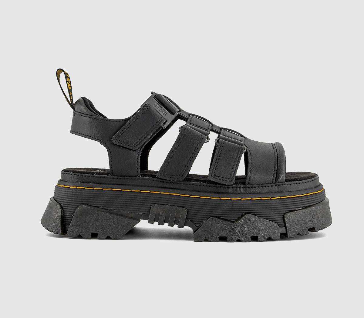 Womens Dr. Martens Mattison Sandals Black - OFFCUTS SHOES by OFFICE