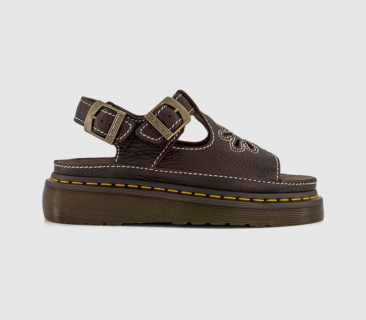 Womens Dr. Martens Dunnet Flower Sandals Brown UK Size 6