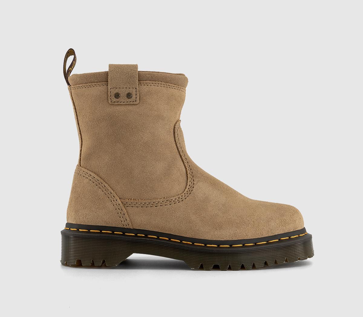 Womens Dr. Martens Anistone Boots Savannah Tan Suede