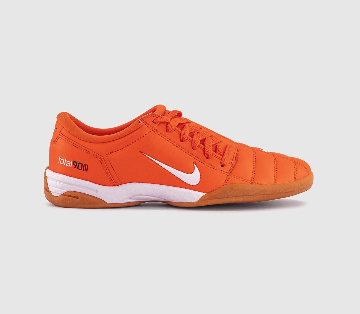 Nike T90 Trainers Safety Orange White Gum Med Brown