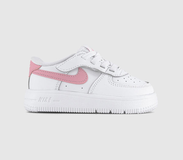 Womens Nike Force 1 Low Easyon Infant Trainers White Medium Soft Pink White Uk Size 7.5 Infant