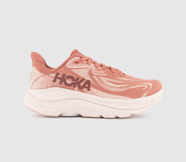 HOKA Clifton 10 Trainers Rose Latte Blush F - OFFCUTS SHOES by OFFICE