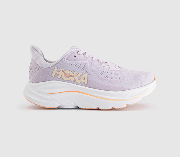 HOKA Clifton 10 Trainers Lilac Cream Tangerine Glow F