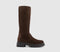 Womens Office Kash Chunky Knee High Boots Brown Suede Uk Size 6