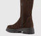 Womens OFFICE Kash Chunky Knee High Boots Brown Suede