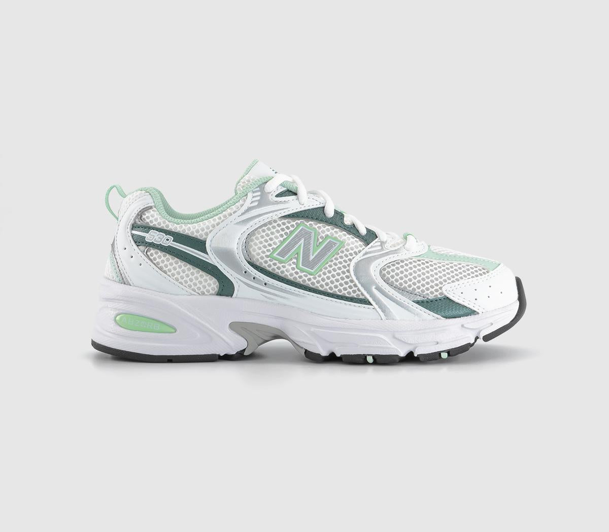 New Balance MR530 Trainers White Khaki Green