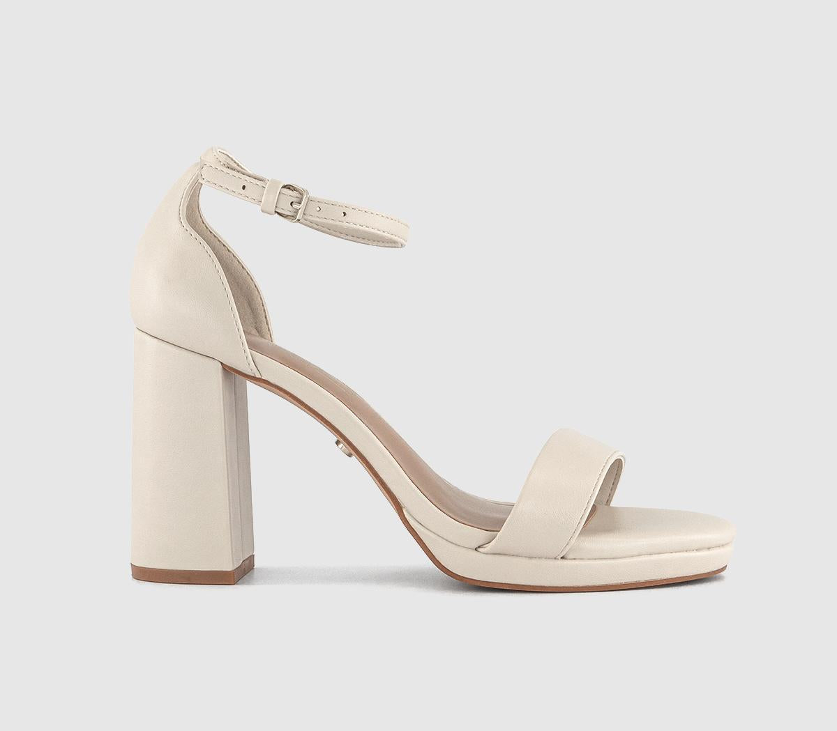 Womens OFFICE Holly Two Part Platform Heeled Sandals Off White