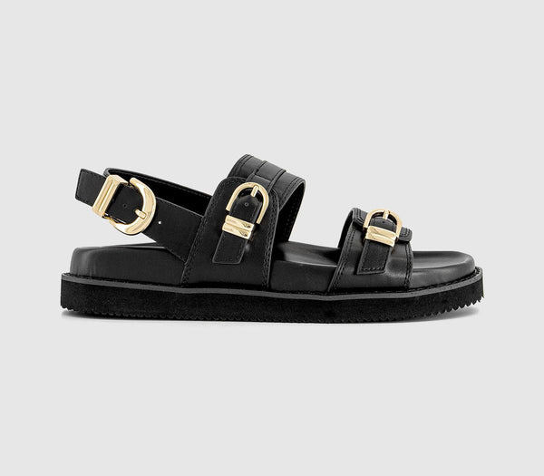 Womens OFFICE Samira Chunky Slingback Hardware Sandals Black