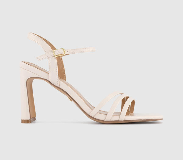 Womens OFFICE Honey Strappy Heeled Sandals Off White - OFFCUTS SHOES by OFFICE