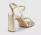 Womens OFFICE Honey Strappy Heeled Sandals Gold