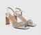Womens OFFICE Honey Strappy Heeled Sandals Silver Embellished - OFFCUTS SHOES by OFFICE