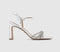 Womens OFFICE Honey Strappy Heeled Sandals Silver Embellished - OFFCUTS SHOES by OFFICE