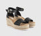 Womens EARTHADDICT Hebe Espadrille Wedges Black