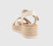 Womens EARTHADDICT Mallow Espadrille Wedge Sandals Off White