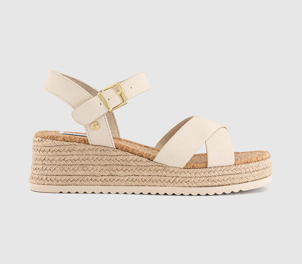 Womens EARTHADDICT Mallow Espadrille Wedge Sandals Off White