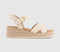 Womens EARTHADDICT Mallow Espadrille Wedge Sandals Off White - OFFCUTS SHOES by OFFICE