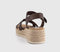 Womens EARTHADDICT Mallow Espadrille Wedge Sandal Brown