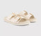 Womens OFFICE Shae Double Buckle Footbed Sliders Off White