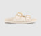 Womens OFFICE Shae Double Buckle Footbed Sliders Off White