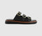 Womens OFFICE Savannah Three Strap Sandals Black Leather