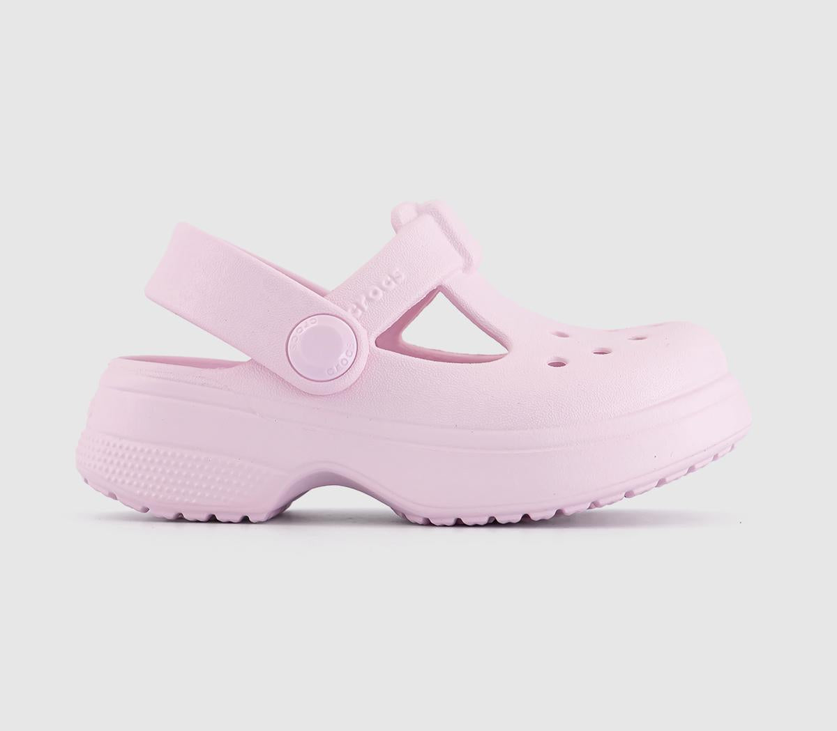 Kids Crocs Classic Mary Jane Toddler Clogs Pink Milk
