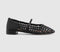 Womens OFFICE Fascinate Woven Two Strap Mary Janes Black - OFFCUTS SHOES by OFFICE