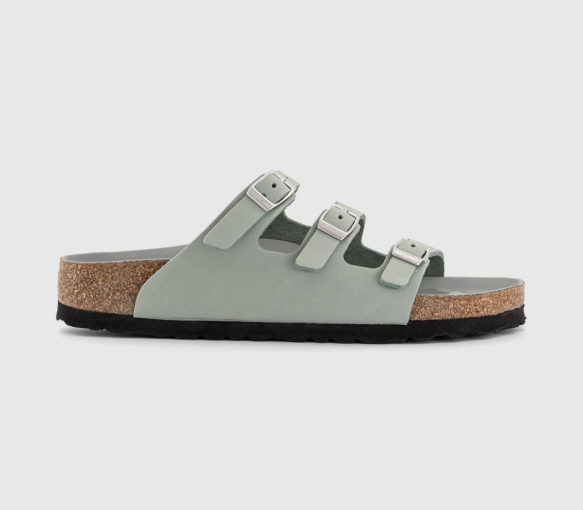 Womens BIRKENSTOCK Florida Sandals Pure Sage Nubuck