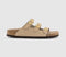 Womens BIRKENSTOCK Florida Sandals Sandcastle Nubuck